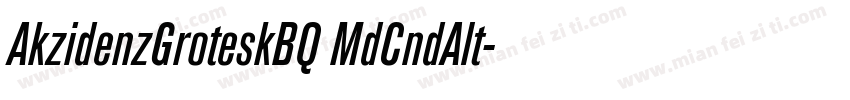 AkzidenzGroteskBQ MdCndAlt字体转换